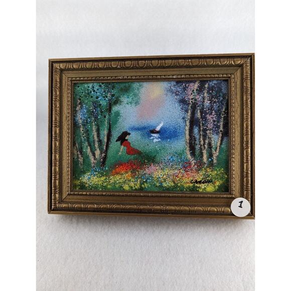 Louis Cardin Lot Of 4 Enamel On Copper Paintings See Photos And Description - Picture 4 of 16